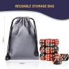 24 of Pack 16MM 6 Sided Dice Set,Two Colours D6 Game Dice Set, 6 Sided Standard Dices for Yahtzee, Bunco or Teaching Math,with Portable Dice Pouch(Red and Green) view 4