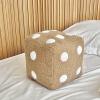 7.9 X 7.9 in Dice Pillow, Cube Dice Pillow, White Plush Dice Pillows for Bed, Fun Throwable Cube Dices Pillows, for Gaming Room Decor, Couch, Bedroom (30 * 30cm,Khaki) view 1
