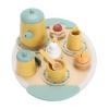 Fdit Wooden Tea Party Set Enhance Social Skills Toddler Tea Set for Kids Boys Girls Wood Color view 4