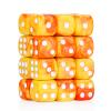 24 of Pack 16MM 6 Sided Dice Set,Two Colours D6 Game Dice Set, 6 Sided Standard Dices for Yahtzee, Bunco or Teaching Math,with Portable Dice Pouch(Orange and Yellow) view 1