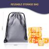 24 of Pack 16MM 6 Sided Dice Set,Two Colours D6 Game Dice Set, 6 Sided Standard Dices for Yahtzee, Bunco or Teaching Math,with Portable Dice Pouch(Orange and Yellow) view 4