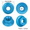 8PCS Flange M4 Lock Nuts Aluminum M4 Wheel Hardware for 1/10 RC Crawler TRX4 SCX10 Axial HPI TLR ECX Model Car Vehicles Upgraded Replacement Parts (Orange) view 2