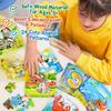 24 Pack Wooden Animal Puzzles for Toddlers, with 24 Organza Bags  Preschool Learning Puzzles for Kids Ages 3-5, Party Favors, Classroom Rewards, Educational Gifts view 3