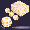 24 of Pack 16MM 6 Sided Dice Set,Pearl Pattern D6 Game Dice Set, 6 Sided Standard Dices for Yahtzee, Bunco or Teaching Math,with Portable Dice Pouch(White Pearl) view 2