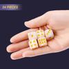 24 of Pack 16MM 6 Sided Dice Set,Pearl Pattern D6 Game Dice Set, 6 Sided Standard Dices for Yahtzee, Bunco or Teaching Math,with Portable Dice Pouch(White Pearl) view 3