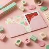 AmazingSpark Mahjong Card Sleeve, 11.25 x 7 Inches Large Folio Holder with Elegant Floral Print Lining for Mahjong Scorecard Cards Protective Cover Mahjongg Accessories(Pink) view 4