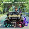 24V 2-Seater Kids Electric Truck with Parent Remote Control, 100Min Ride-on Car, 4WD Dual Motor, 2 Speeds, Spring Shock Absorber, LED Headlights, Siblings Gift Kids Electric Vehicle, Green view 4