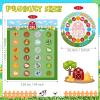 Capoda 2 Pcs Farm Animals Themed Party Game Farm Animals Twist Pose Mat with Spinner Barnyard Poses Floor Mat Spinner for Birthday Party Family Classroom School Activity view 2