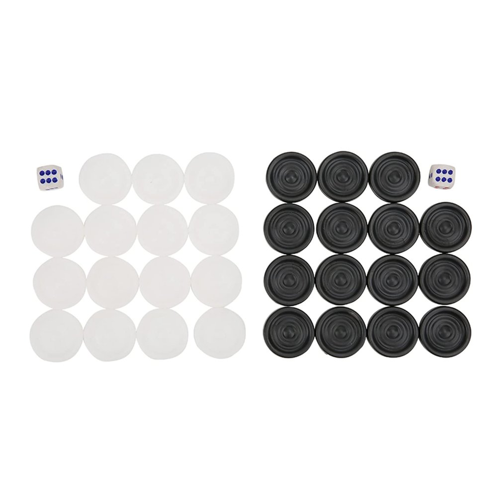 Aumotop Plastic Durable Black White Checkers Set for Home Leisure and Entertainment Games for Kids Children