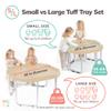 MEKA Small 28"x28" Tuff Tray Set Sand, Activity Sensory Tray Plus Stand Children, Outdoor Play Sand and Water Table for Toddlers and Kids, Toy Boys Girls view 3