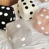 7.9 X 7.9 in Dice Pillow, Cube Dice Pillow, White Plush Dice Pillows for Bed, Fun Throwable Cube Dices Pillows, for Gaming Room Decor, Couch, Bedroom (30 * 30cm,Black) view 3
