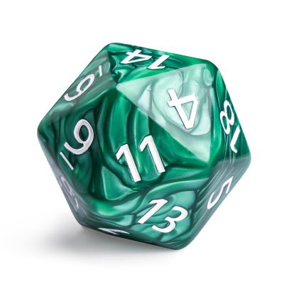 20 Sided DND Dice,D20 Giant Polyhedral Dice,55mm Titan Large Pearl Color D20 Dice,20 Sided Cube D&D Dice Set for Dungeons and Dragons, RPG, MTG Table Games(Green-Pearl Series)