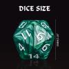 20 Sided DND Dice,D20 Giant Polyhedral Dice,55mm Titan Large Pearl Color D20 Dice,20 Sided Cube D&D Dice Set for Dungeons and Dragons, RPG, MTG Table Games(Green-Pearl Series) view 2