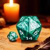 20 Sided DND Dice,D20 Giant Polyhedral Dice,55mm Titan Large Pearl Color D20 Dice,20 Sided Cube D&D Dice Set for Dungeons and Dragons, RPG, MTG Table Games(Green-Pearl Series) view 4