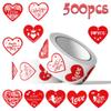 1000PCS Valentines Red Heart Stickers, 1.5" Heart Decorative Labels 500 per Roll, Valentine's Day Love Decorations for Wedding, Anniversaries view 1