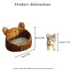 1/12 Scale Miniature Pet Bed for Dollhouses Collectors Dog Bed Punnet Dollhouses Accessory Small Woven Basket Role Play Toy Set view 4