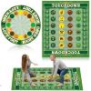 Capoda 2 Pcs Football Party Game Football Twist Pose Mat with Spinner Sport Poses Floor Mat Spinner for Sport Game Day Tailgate Party Family Classroom School Activity view 1
