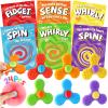 24 PCs Valentines Day Cards with Fidget Spinner for Kids Classroom, Textured Sensory Fidget Toys with Valentine Cards, Kids School Classroom Exchange Prizes Gifts Rewards Stress Relief Party Favors view 1