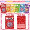 24 PCs Valentines Day Cards with Fidget Spinner for Kids Classroom, Textured Sensory Fidget Toys with Valentine Cards, Kids School Classroom Exchange Prizes Gifts Rewards Stress Relief Party Favors view 3