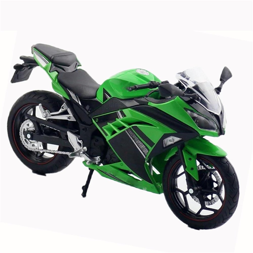 Collection 1:12 for for Ninja 250 Racing Sound & Light Collection Gift Toy Motorcycle Diecast Metal Model(Green Black)