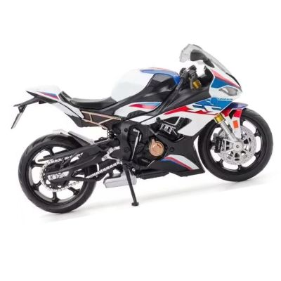 Collection 1/12 for BMW S1000RR Alloy Toys Diecast Front Wheel Steering Rubber Tires Gifts Motorcycle Model(White)