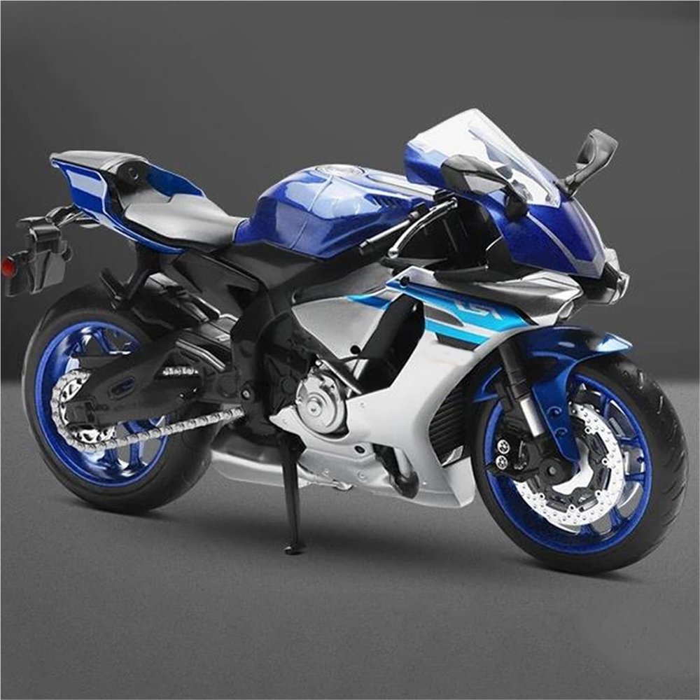 Collection 1/12 for Y-AMAHA YZF-R1 Toys Birthday Gift Motorcycle Model Diecast Ornaments Collection(Blue)