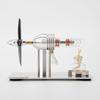 3-Blade Stirling Engine Motor Model, Hot Air Stirling Engine Generator, STEM Educational Learning Kit, Unique Executive Decor Gift for Adults & Engineers view 2
