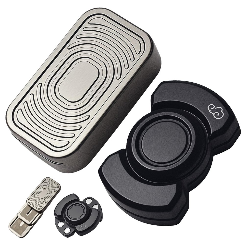 2 Pcs Fidget Toys Adults Set, Metal Fidget Slider, Decompression Metal Cool Figette Spinners ToysGadgets Office Stress Relief Sensory Items