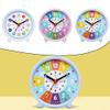 Colorful Silent Learning Clock, Teach Time Easily & Distraction-Free, Rainbow-Coded Educational Wall Clock for Home Use, 3.5 Inch Plastic Analog Clock with 24-Hour Inner Ring(Early School White) view 2