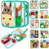NUOLUTH Busy Book for Toddlers 1-3,Felt Board for Toddlers 1 2 3 Quiet Book Airplane Travel Toys, Sensory Early Learning Educational Toy, Road Trip Activity Books, Birthday Gifts (Pure Little Calf) view 1