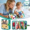 NUOLUTH Busy Book for Toddlers 1-3,Felt Board for Toddlers 1 2 3 Quiet Book Airplane Travel Toys, Sensory Early Learning Educational Toy, Road Trip Activity Books, Birthday Gifts (Pure Little Calf) view 3