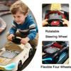 Car Adventure Toy with Steering Wheel, Christmas Racing Car Steering Wheel Toys Gift with Reality Sound, Toddler Interactive Simulation Driving Game for Kids, Educational Birthday Gift(Red and black) view 4