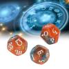 Astrological Dice Set 12 Sides Glitter Rune Dice Polyhedral Divination Tool for Table Board Games and Astrology Enthusiasts Acrylic Material 3PCS (Style 2) view 4