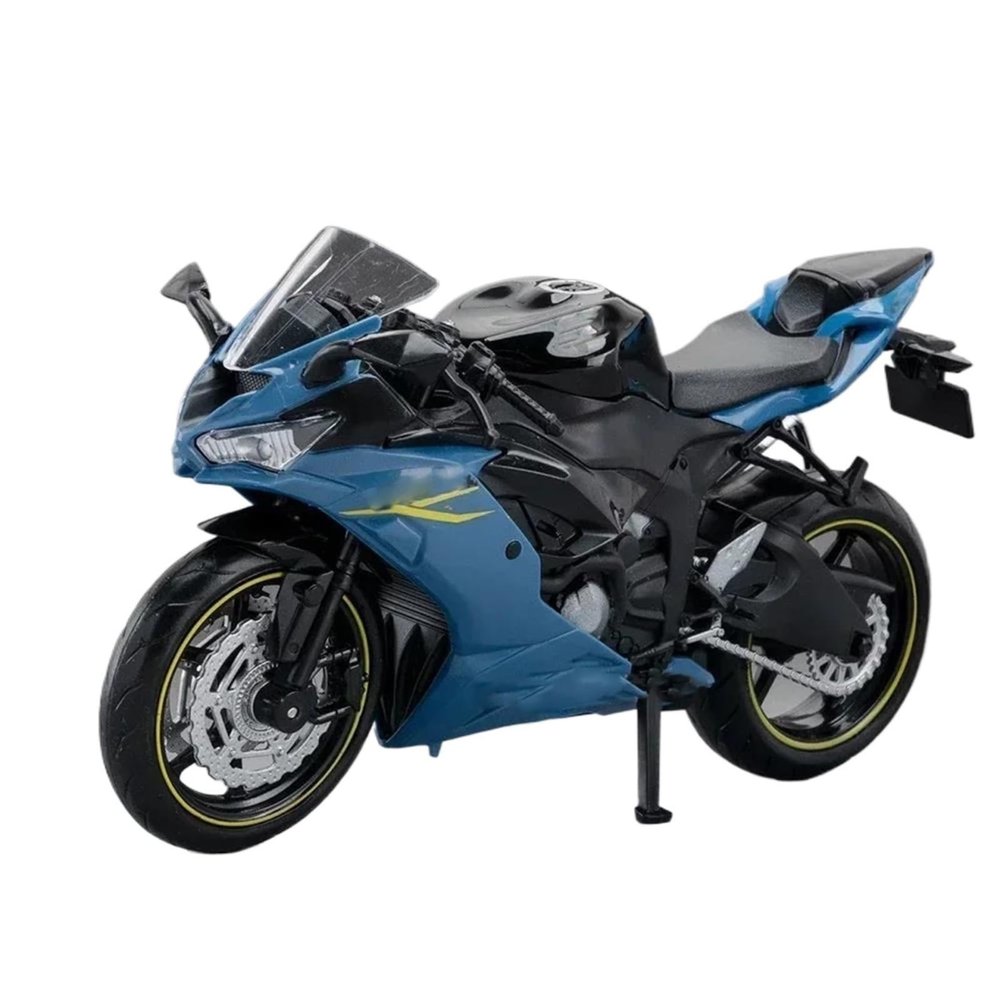 Collection 1/12 for for NIJIA ZX-6R Collection Motorcycle Model Toy Diecast Alloy Decorative Gift(Blue)