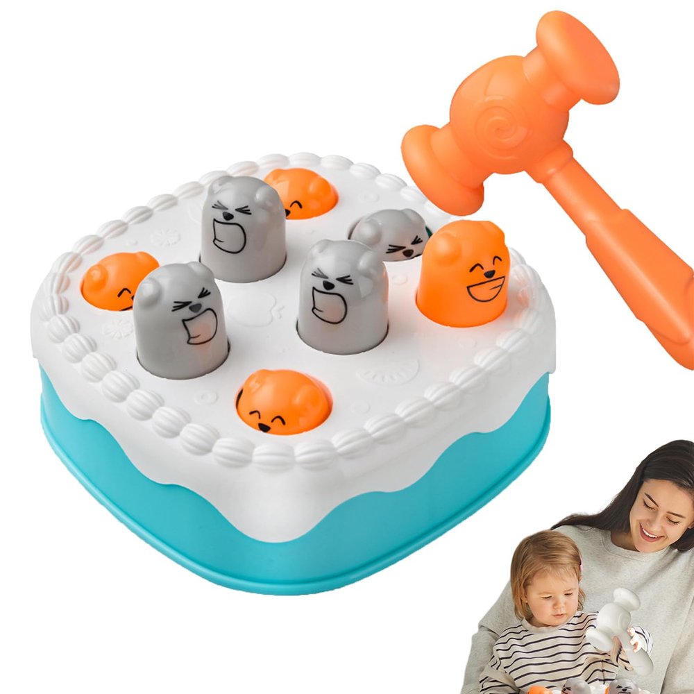 Whack Mole Game PP 12x12x6cm | Hammer Toy | Whack Game Mole for Childrens Interactive Play Hand-Eye Coordination and Daily Entertainment Usea