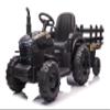 12V Ride-on Tractor with Trailer, Electric Farm-Style Vehicle with Dual Motors, LED Headlights, USB/MP3, 3-Speed Drive & Removable Cargo Cart for Outdoor Play, Suitable for Ages 36, Black view 4