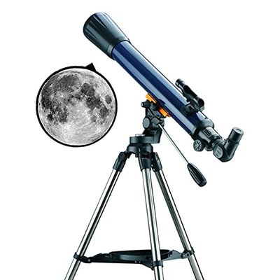 70mm Refractive Astronomical Telescope - 70X Magnification HD Monocular for Stargazing, Bird Watching, Kids' Gifts with Moon Filter (MJE319)