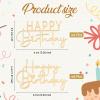 12pcs Acrylic Happy Birthday Cupcake Topper Gold Cake Topper Sign Mirror Mini Cakes Supplies Cupcake Party Decorations for Celebrating Happy Birthday Anniversary view 2
