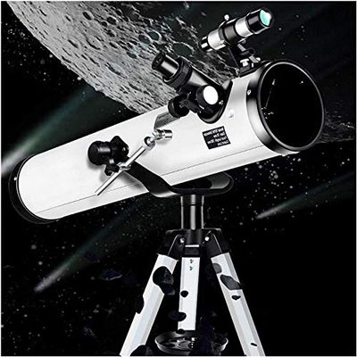 114mm Portable Astronomical Telescope for Beginners, Adjustable Aluminum Bracket for Kids and Adults