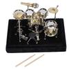 4 Pieces Mini Drum Set, Miniature Musical Instrument Drum Set Musical Instrument Series for Ornaments Decoration Home, Desk Ornament view 1