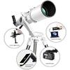 102mm Aperture 600mm Portable Refractor Telescope for Kids & Beginners with Tripod & Finder Scope view 4