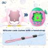 OAJ for Tamagotchi Paradise Protective Case with Lanyard - Cartoon Penguin Silicone Cover for Tamagotchi Connection Virtual Pets(Pink) view 4