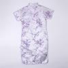 Chinese New Year Clothing for Girls Stand Up Collar Vintage Qipao Toddler Girls Chinese Cheongsam (Purple, 9-10 Years) view 3