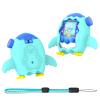 OAJ for Tamagotchi Paradise Protective Case with Lanyard - Cartoon Penguin Silicone Cover for Tamagotchi Connection Virtual Pets(Aqua Blue) view 1