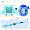 OAJ for Tamagotchi Paradise Protective Case with Lanyard - Cartoon Penguin Silicone Cover for Tamagotchi Connection Virtual Pets(Aqua Blue) view 4