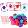 18-Piece Heart Shaped Stress Balls Gift Set with Box, Card & Bag, 4 Colors - Valentine's Day Gifts, Party Favors, Classroom Prizes for Anxiety Relief view 1