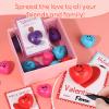 18-Piece Heart Shaped Stress Balls Gift Set with Box, Card & Bag, 4 Colors - Valentine's Day Gifts, Party Favors, Classroom Prizes for Anxiety Relief view 4