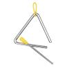 Aumotop Steel Triangle Bell Musical Instrument for Kids Rhythm Learning with Mallet and Holder, Durable Idiophone for Children (4-inch) view 1