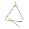 Aumotop Steel Triangle Bell Musical Instrument for Kids Rhythm Learning with Mallet and Holder, Durable Idiophone for Children (6-inch) view 2
