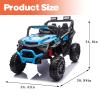 24V Ride on Car 400W, Electric UTV w/Parents Remote Control,Four-Wheel Suspension,LED Lights, Advanced Center Panel with USB,MP3,Music,Bluetooth, Power Display for Kids Aged 3-8, Blue view 2